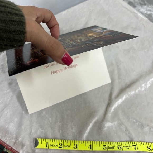 Christmas Folded Cards set of 20 w/envelopes Home & Hearth Leanin’ Tree - Picture 13 of 15